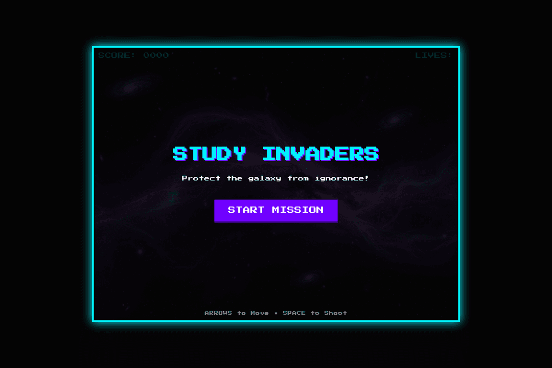 Cosmic Quiz Invaders Division word problems