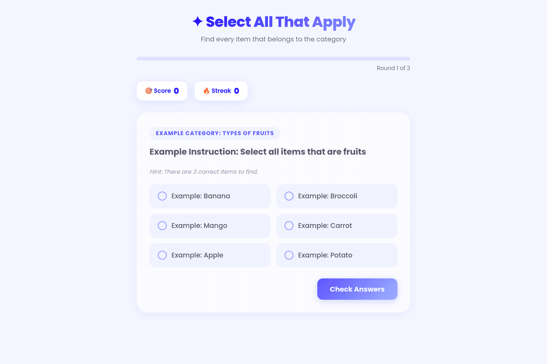 Select All Answers