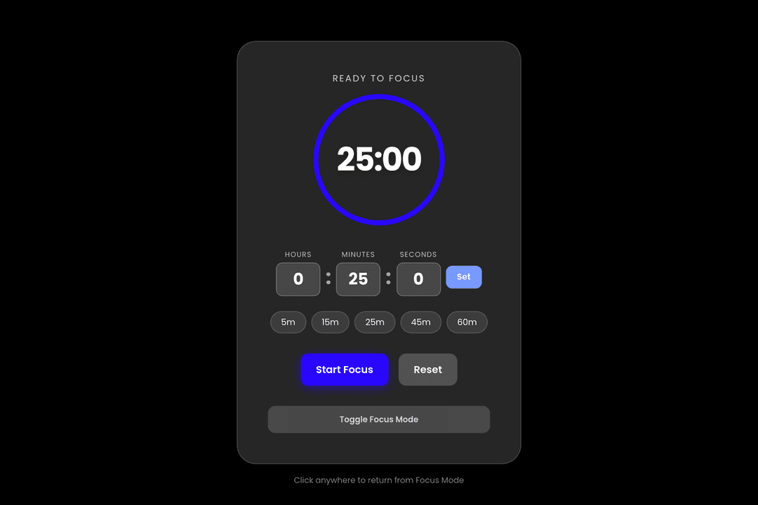 Ocean Focus Timer