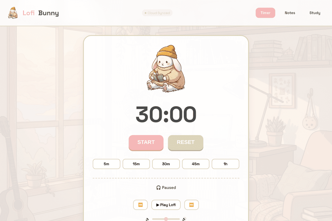 Lofi Bunny Timer