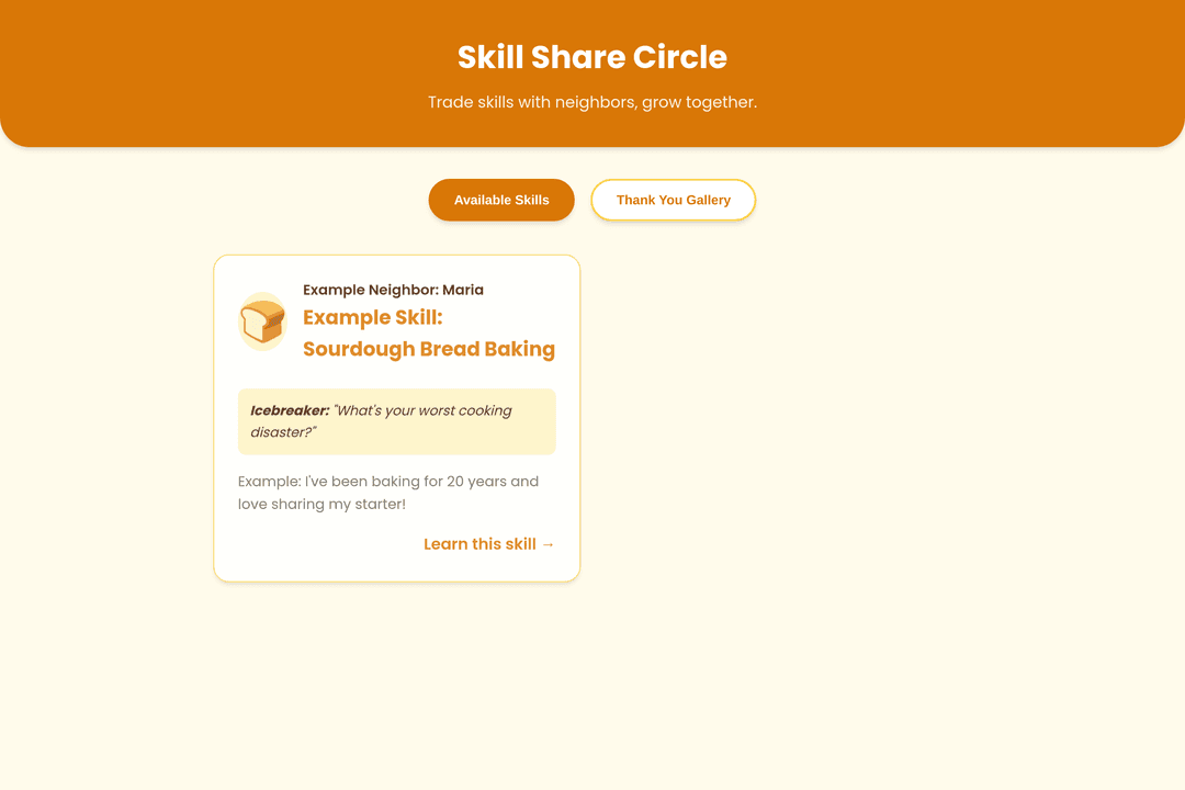 Skill Share Circle