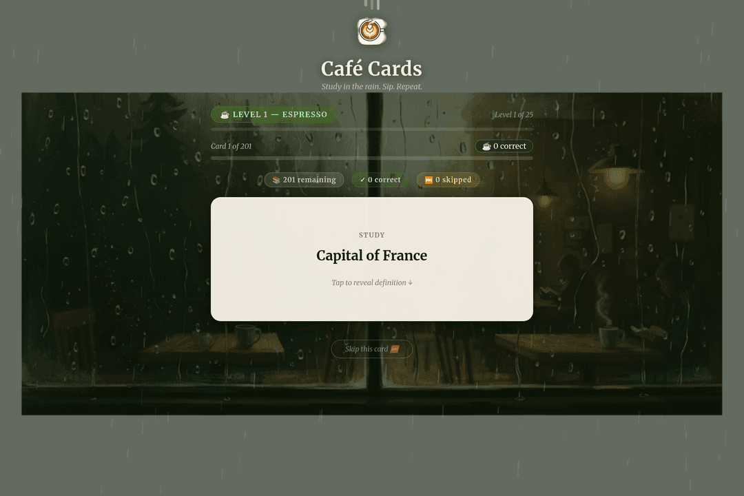 Cafe Quiz