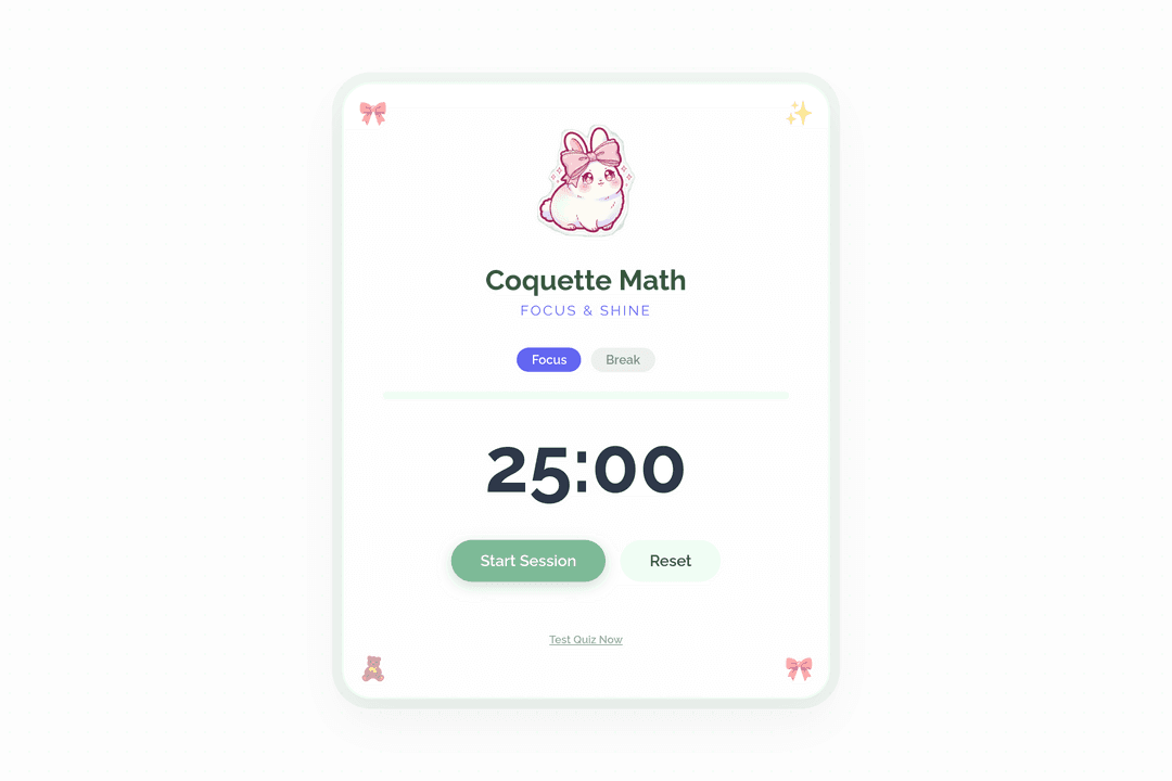 Matcha Math Pomodoro