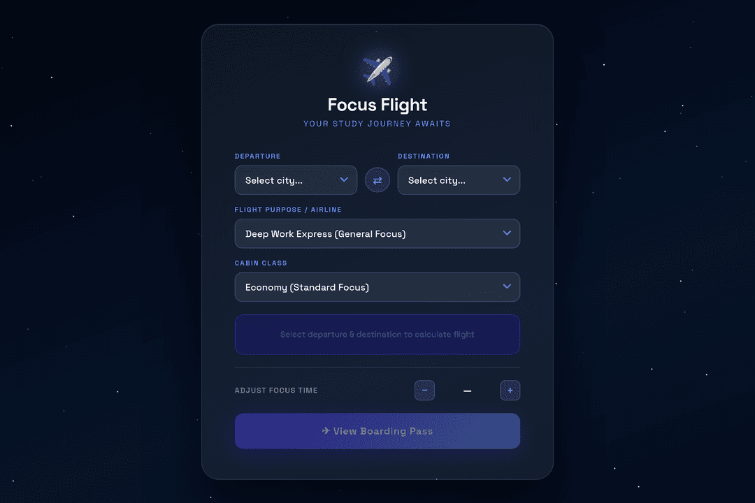 Flight Focus Timer
