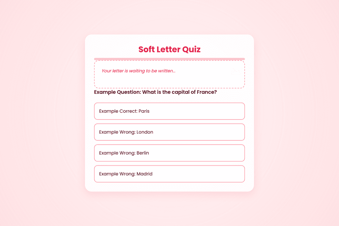 Soft Letter Quiz