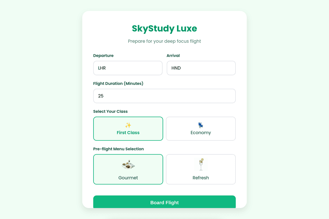 Flight Study Luxe