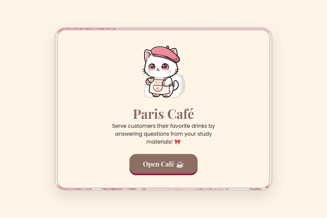 Cute Cafe Quiz