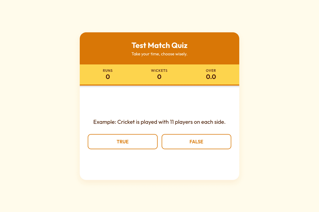 Test Match Trivia