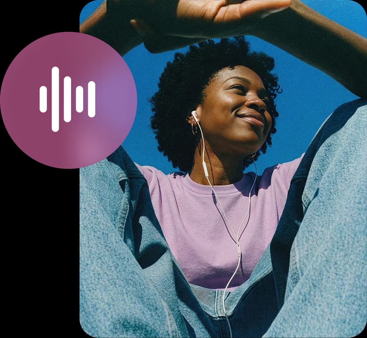 Student listening to music