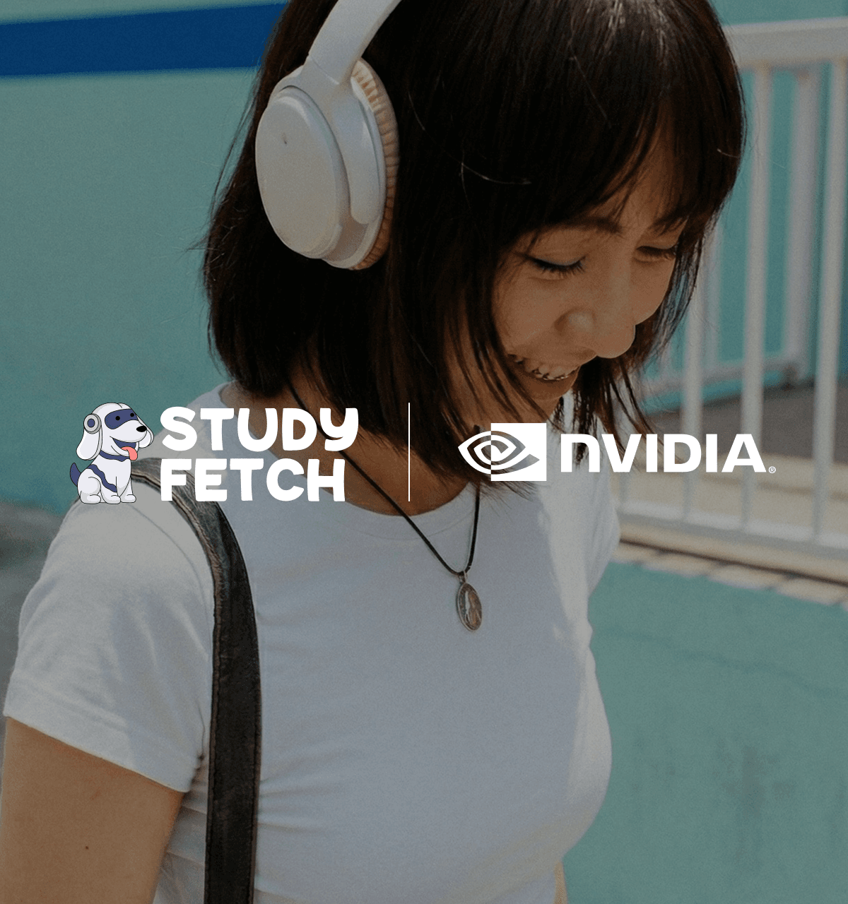 Student with headphones